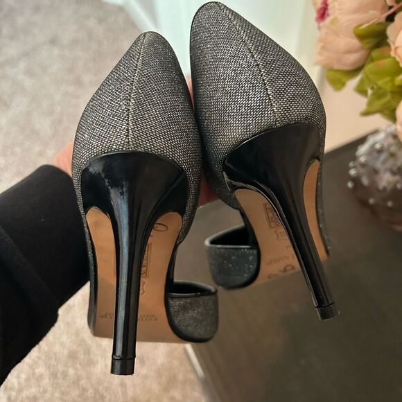 EUC WHBM Silver and black glitter pumps(size 9) - Picture 6 of 8